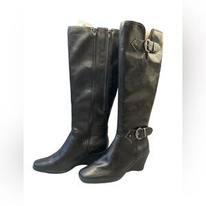 AEROSOLES extendable calf boots, sz 7